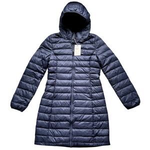 NWT Quince Down Filled Hooded Full Zip Parka Womens Small Gorpcore Hicking Fall